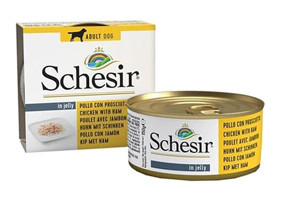 Schesir Domuzlu Fileto-Tavuklu Yetişkin Yaş Köpek Maması 150 gr