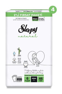 Sleepy Natural 6 Numara Külot Bebek Bezi 184'lü