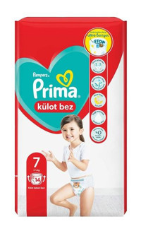 Prima Pampers 7 Numara Külot Bebek Bezi 14'lü