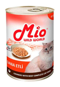 Mio Wild World Yetişkin Dana Etli Parça Etli Yaş Kedi Maması 415 gr