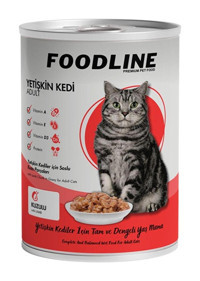 Foodline Yetişkin Kuzu Etli Parça Etli-Soslu Yaş Kedi Maması 400 gr