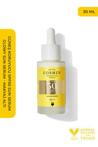 Cosmed Sun Serum 50 Faktör Tüm Ciltler İçin Nemlendirici Suya Dayanıklı Yüz Güneş Kremi 30 ml