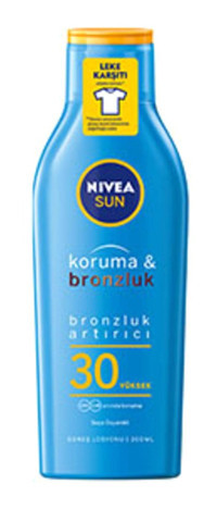 Nivea Sun 30 Faktör Tüm Ciltler İçin Nemlendirici Suya Dayanıklı Yüz ve Vücut Güneş Sütü 200 ml