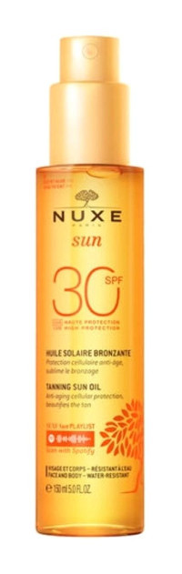 Nuxe Simli 30 Faktör Vücut - Yüz İçin Bronzlaştırıcı Yağ 150 ml