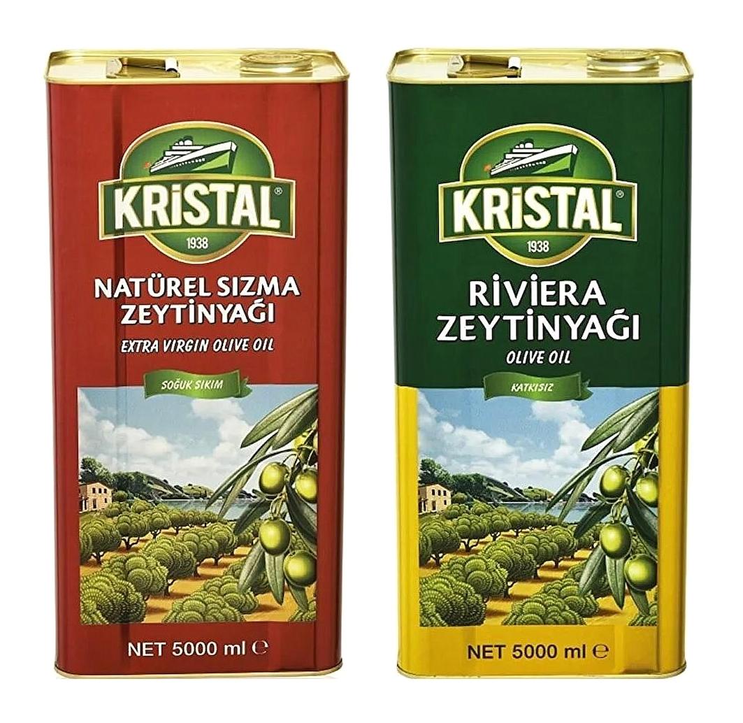 Kristal Polifenolsüz Teneke Riviera Zeytinyağı 2x5 lt