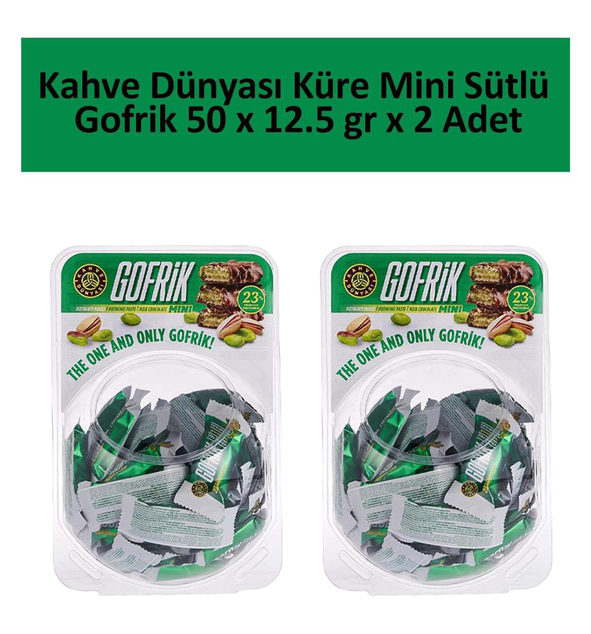 Kahve Gofrik Antep Fıstıklı Gofret 100x12.5 gr