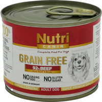 Nutri Canin Grain Free Sığır Eti Kıyılmış Yaş Köpek Maması 200 gr Tekli