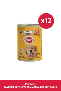 Pedigree Jöleli Tavuklu Yaş Köpek Maması 400 gr 12'li