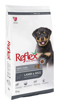 Reflex High Quality Kuzu Etli Pirinçli Yavru Köpek Maması 15 Kg