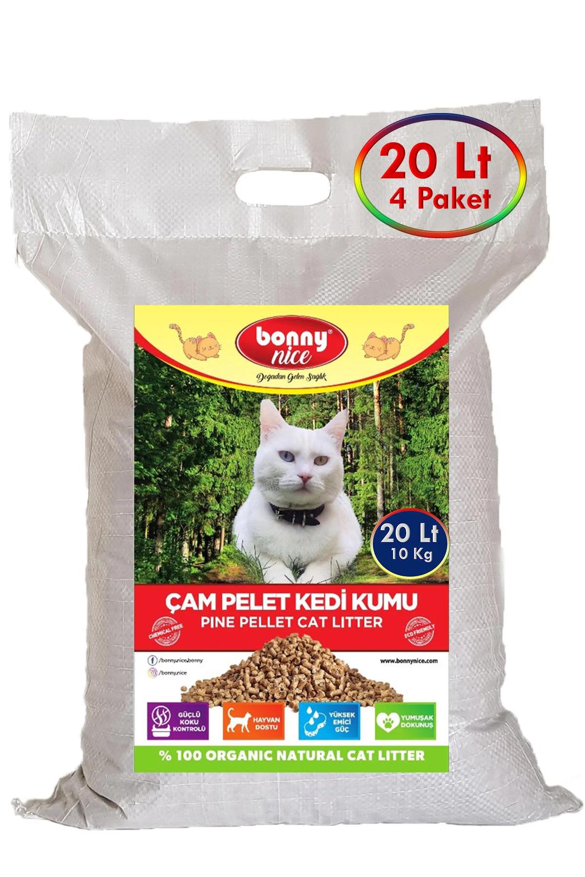 Bonny Nice Kalın Taneli Pelet Kedi Kumu 4x20 lt