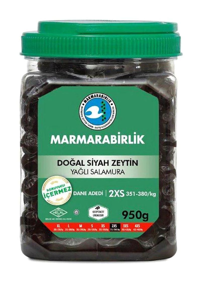 Marmarabirlik Elit Salamura Siyah Zeytin Pet Kavanoz 6x950 gr