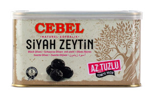 Cebel Az Tuzlu Siyah Zeytin Teneke 750 gr