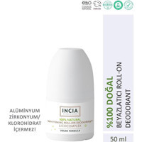 Incia Beyazlatıcı Ter Önleyici Organik Antiperspirant Roll-On Kadın Deodorant 50 ml