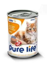 Purelife Kuzu Eti Yetişkin Yaş Kedi Maması 400 gr