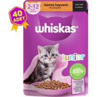 Whiskas Junior Kümes Hayvanı Yavru Yaş Kedi Maması 40x85 gr