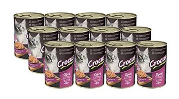 Crocus Ciğer Parça Etli Soslu Yetişkin Yaş Kedi Maması 12x400 gr