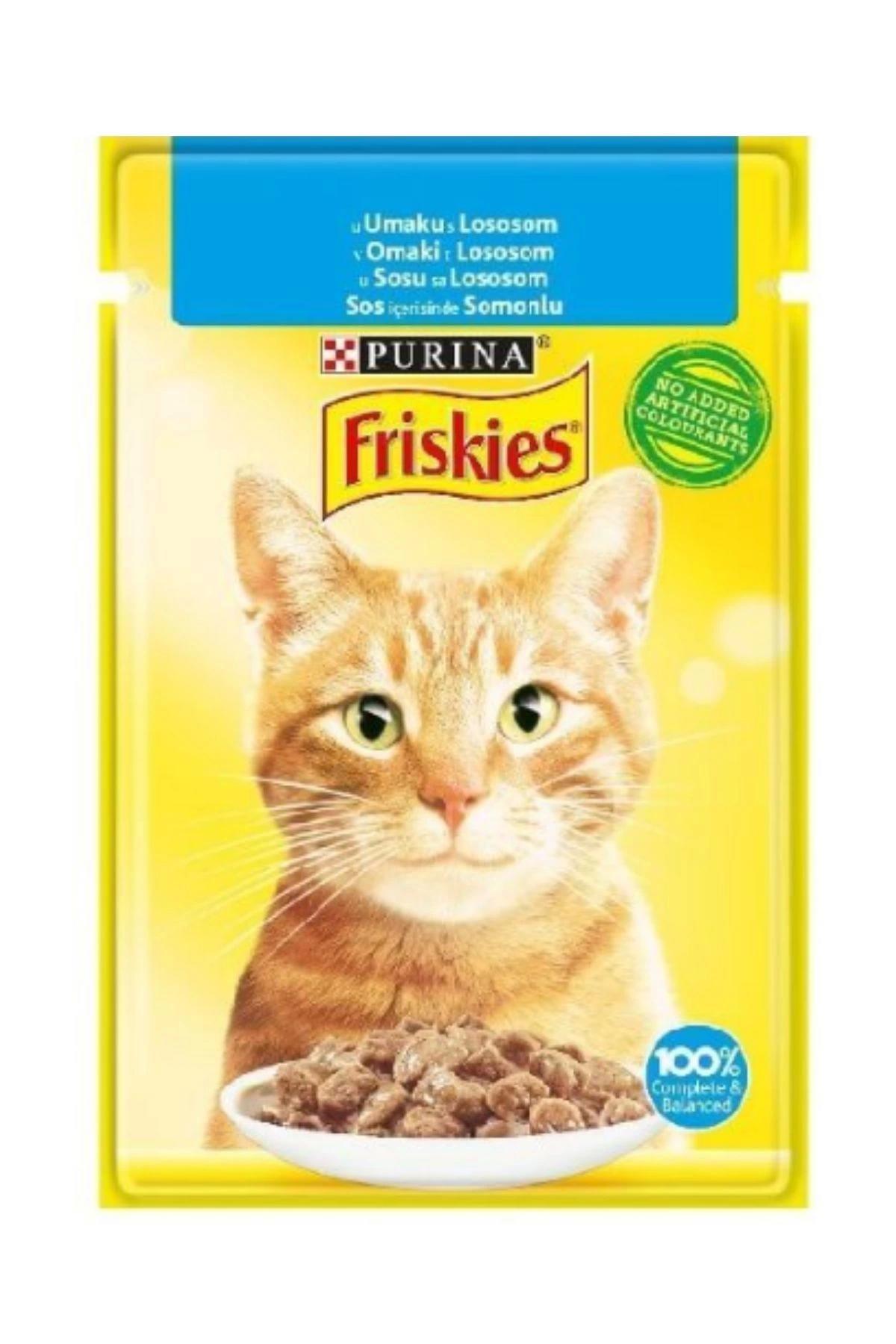 Friskies Somonlu Parça Etli Yetişkin Yaş Kedi Maması 26x85 gr