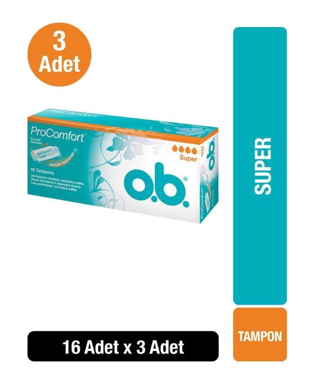 O.B. Süper Tampon 3x16'lı