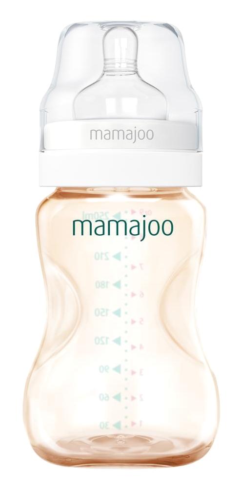 Mamajoo Gold Silikon Gaz Yapmayan Antikolik Yavaş Akışlı 6+ Ay Sarı Biberon 250 ml