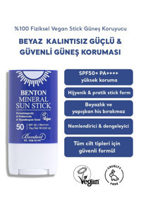 Benton Stick 50 Faktör Tüm Ciltler İçin Leke Karşıtı Nemlendirici Yağsız Suya Dayanıklı Yüz ve Vücut Güneş Kremi 100 ml