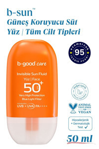 B-Good Care 50 Faktör Tüm Ciltler İçin Nemlendirici Suya Dayanıklı Yüz ve Vücut Güneş Sütü 50 ml