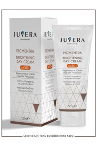 Juvera Cosmeceuticals Pigment 50 Faktör Tüm Ciltler İçin Leke Karşıtı Nemlendirici Yağsız Suya Dayanıklı Yüz ve Vücut Güneş Kremi 50 ml