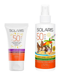 Solaris 50 Faktör Tüm Ciltler İçin Leke Karşıtı Nemlendirici Suya Dayanıklı Yüz Güneş Kremi 50 ml