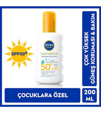 Nivea Sun 50 Faktör Hassas Ciltler İçin Nemlendirici Suya Dayanıklı Yüz ve Vücut Güneş Kremi 200 ml