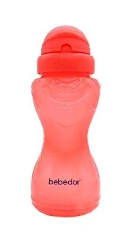 Bebedor Pipetli Akıtmaz Kulpsuz 9+ Ay 330 ml Alıştırma Bardağı Pembe