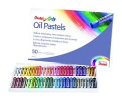 Pentel Arts Oil Pastels 50 Renk Yağlı Seti Pastel Boya