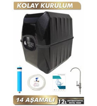 Piksel Aqua Multimineralli 14 Aşamalı 12 lt Kapalı Kasa Pompalı Tezgah Altı Su Arıtma Cihazı