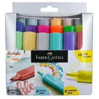 Faber-Castell 18'li Renkli Fosforlu Kalem Seti