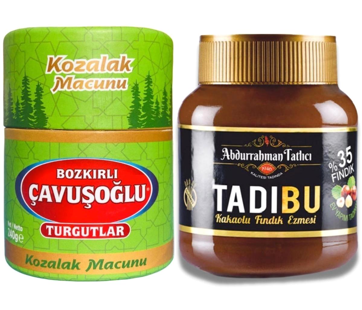 Abdurrahman Tatlıcı Tadıbu Kakaolu Fındık Ezmesi 330 gr + Çavuşoğlu Kozalak Macunu 240 gr