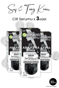 Garnier Saf & Temiz AHA + BHA Kömür Canlandırıcı Jel Yüz Serumu 3x30 ml