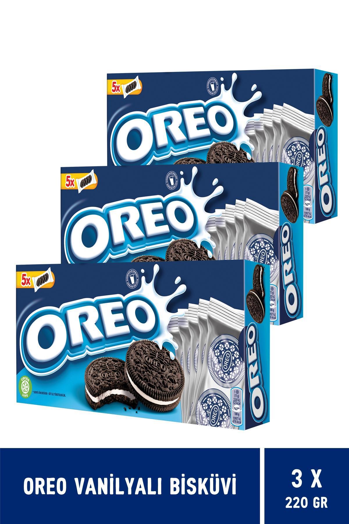 Oreo Vanilyalı Bisküvi 3x220 gr