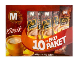 Migros 3'ü 1 Arada Sade 10x18 gr Hazır Kahve