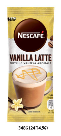 Nescafe Sütlü-Vanilya 25x14.5 gr Latte Hazır Kahve