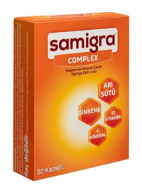 Samigra Complex Karamürverli Yetişkin Vitamin 30 Kapsül