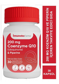 Imuneks Farma Coenzyme Q10 Aromasız Yetişkin Vitamin 30 Kapsül