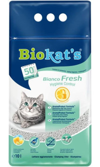 Biokat's Bianco Fresh Topaklanan Kalın Taneli Bentonit Kedi Kumu 10 lt