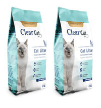 Clear Cat Topaklanan İnce Taneli Bentonit Kedi Kumu 2x10 lt