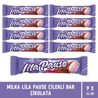 Milka Bar Çilekli Çikolata 9x34 gr