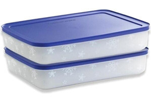 Tupperware Alsk013 2 Parça Dikdörtgen Plastik Saklama Kabı