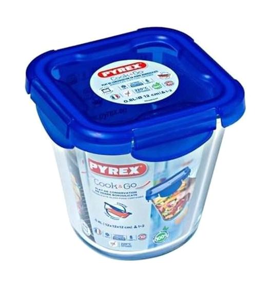 Pyrex 1 Parça Kare Cam Saklama Kabı 800 ml