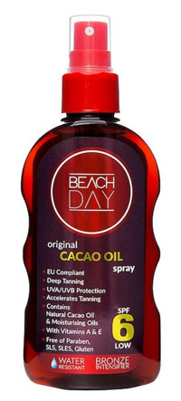 Beach Day Kakao Yağı Yoğun 6 Faktör Vücut-Yüz İçin Bronzlaştırıcı Yağ 150 ml