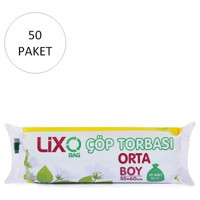 Lixo Orta Boy 55x60 cm Çöp Poşeti 1000 Adet Mavi