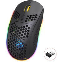 Hxsj T90 RGB Ergonomik Makrolu Kablosuz Siyah Optik Gaming Mouse