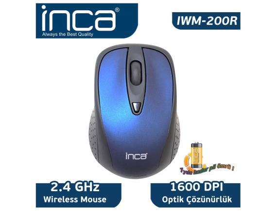 Inca IWM 200RG Ergonomik Makrolu Kablosuz Mavi Optik Mouse