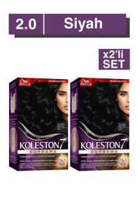 Wella Koleston Supreme 2.0 Siyah Organik Krem Saç Boyası 2x60 ml