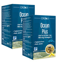 Orzax Ocean Plus Omega 3 Kapsül 1200 mg 2x50 Adet